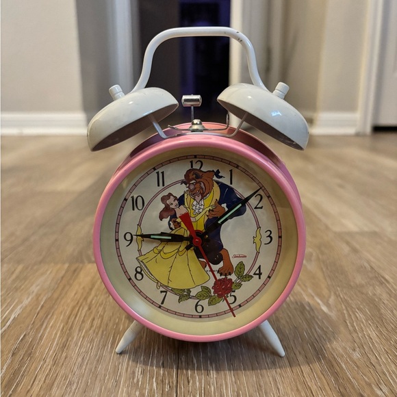 Other - Disney Pink and White Beauty and the Beast Clock